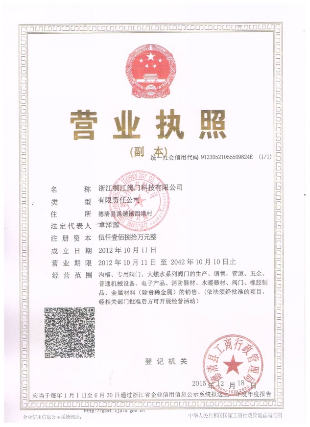 Zhejiang TongJiang Holdings Company control de calidad 2