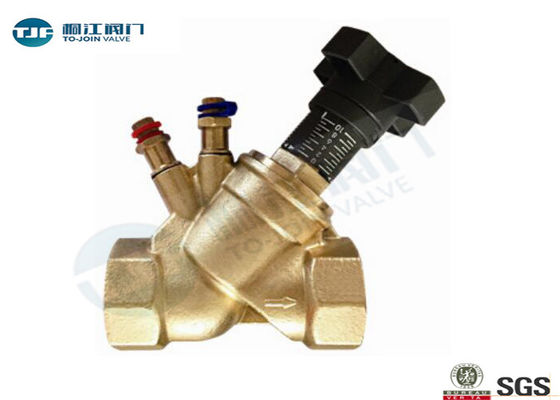 China Tipo estático de cobre de los extremos de hilo de la válvula de equilibrio para el sistema de la calefacción y de enfriamiento fábrica